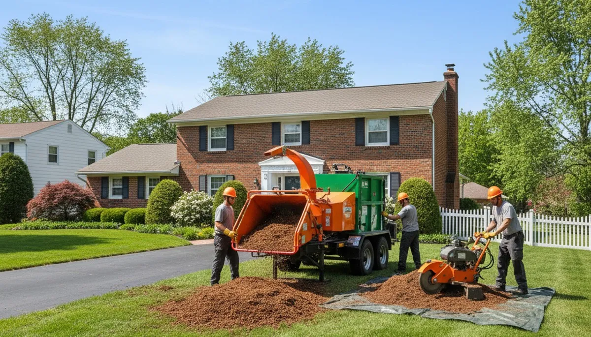 Completed tree removal and yard cleanup by professional crew in Royal Oak, MI