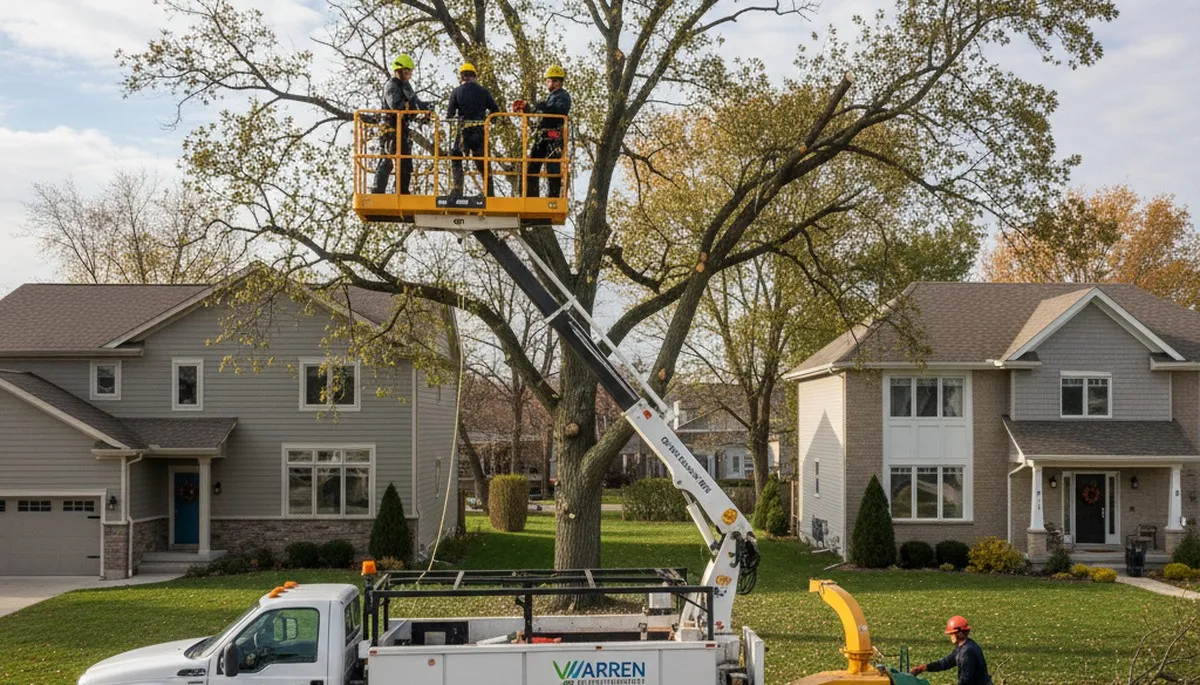 Professional tree removal service crew working in Royal Oak, MI